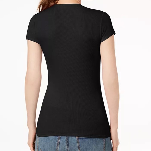 Women's INC Ribbed V-Neck Top, Created for Macy's XS - Picture 7 of 7